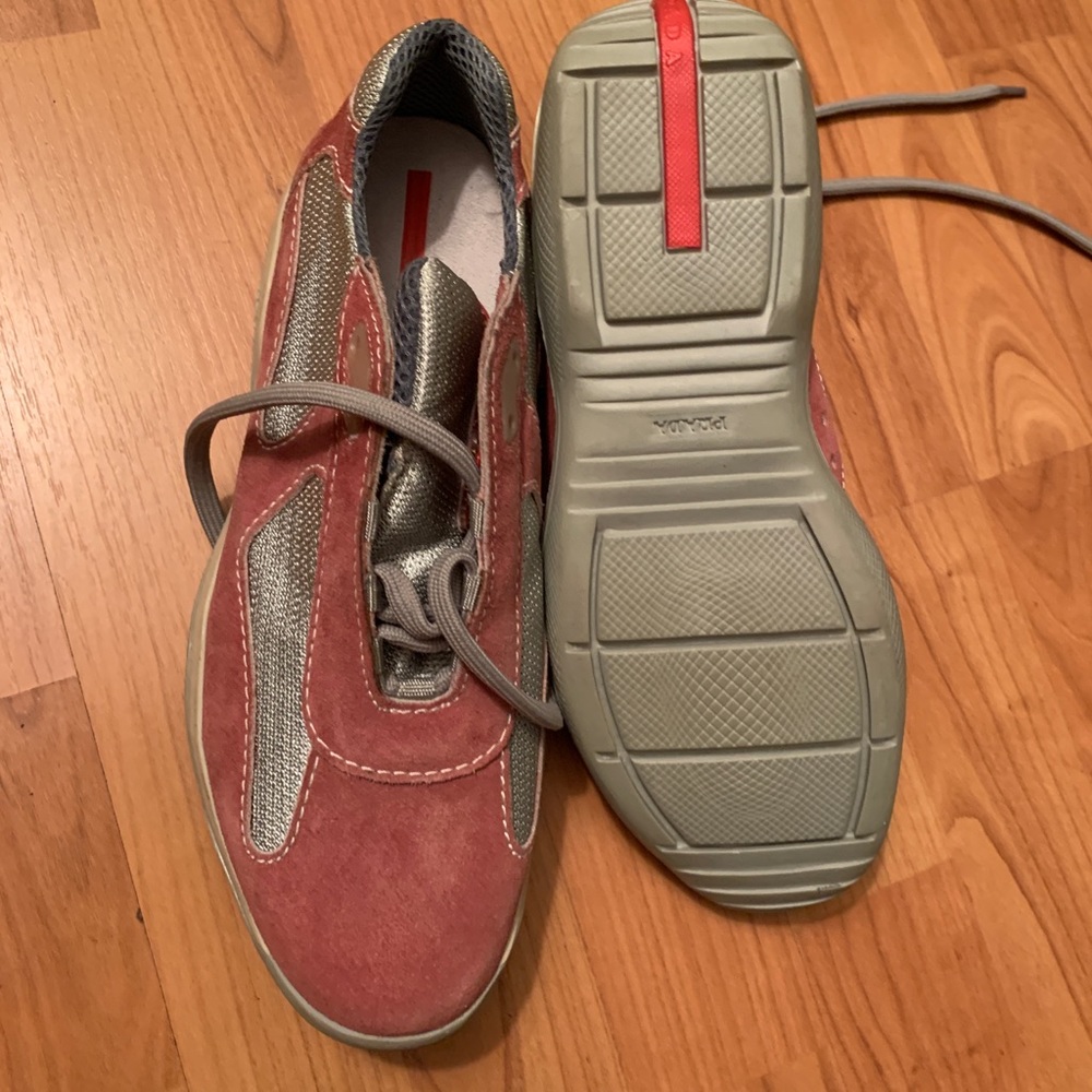 New Prada pink suede shoes